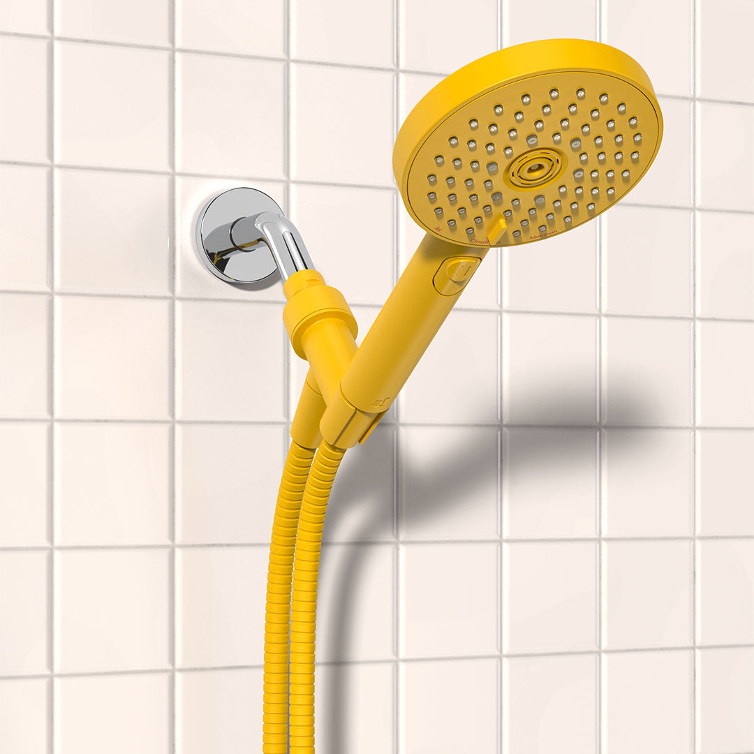 3-Spray Handheld Shower Head, Yellow, 5-In.