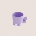 Lilac shower cup holder for bathroom. 