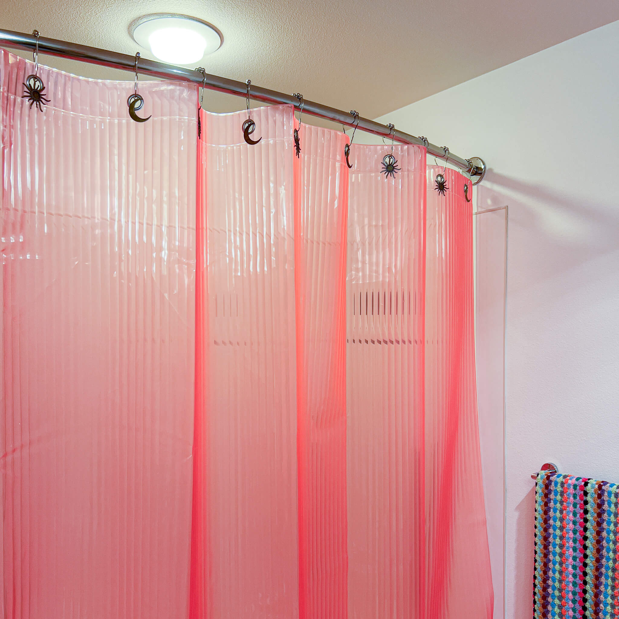Pink Fluted Shower Curtains - sproos!